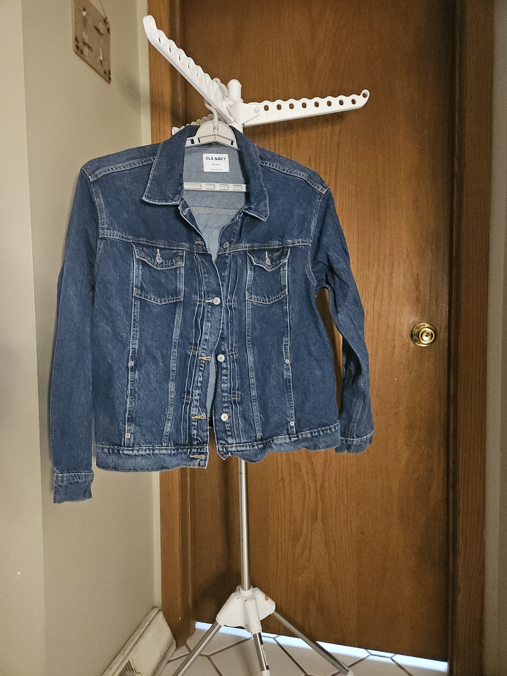 Old Navy Blue Denim Jean Jacket with Chest Pockets